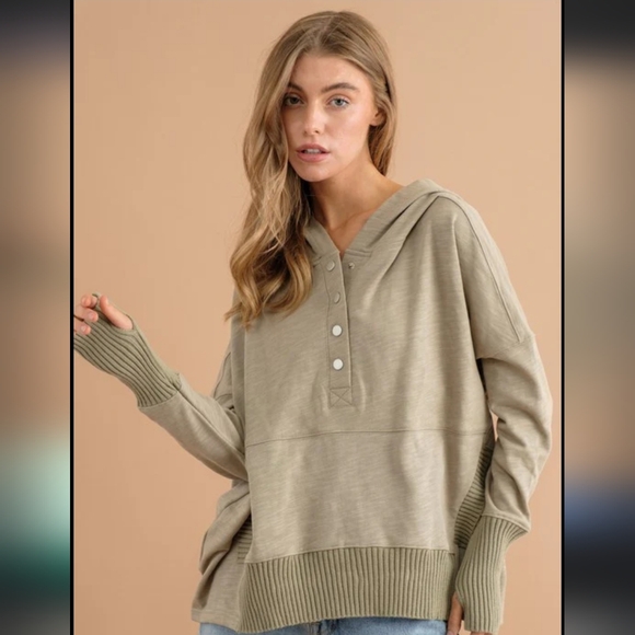 Blue b. Button up sweater - Picture 2 of 7